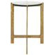 Ricky Gold Round Glass Top Side Table