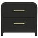 Woodridge Black 2 Drawer Nightstand with USB Charging