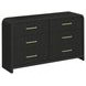 Woodridge Black 6 Drawer Dresser