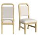 Woodridge White and Brown Upholstered Dining Side Chair Set of 2