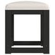 Woodridge White and Black Upholstered Dressing Stool