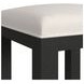 Woodridge White and Black Upholstered Dressing Stool