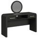 Woodridge Black Dressing Table and Round Mirror