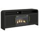 Woodridge Black 70" TV Stand with Fireplace Insert