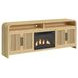 Woodridge Natural 82" TV Stand with Fireplace Insert