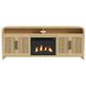 Woodridge Natural 82" TV Stand with Fireplace Insert