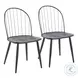 Riley Black High Back Chair Set of 2