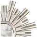 Rinaldo Silver Leaf Sunburst Round Wall Mirror