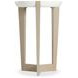 Axiom Linear Grey And White Plaster Round Chairside Table