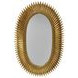 Rita Gold Leaf Sunburst Oval Wall Mirror