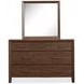 Llewellyn Columbian Walnut and Cream Upholstered Panel Bedroom Set