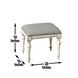 Highland White Bedroom Vanity with Mirror and Bench
