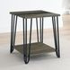 Harper Brown Square End Table with Sintered Stone Inlay