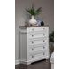 Crownfall Whisper White and Cerused Nutmeg 5 Drawer Chest