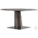 Equis Silver Travertine And Graphite Dining Table