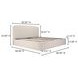 Joan Cream King Upholstered Storage Platform Bed