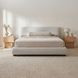 Beau Speckled Light Gray King Upholstered Storage Platform Bed