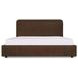 Simon Brown Queen Upholstered Storage Platform Bed