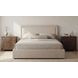 Simon Flecked Beige King Upholstered Storage Platform Bed