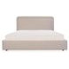 Simon Flecked Beige King Upholstered Storage Platform Bed