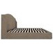 Weston Brown King Upholstered Storage Platform Bed