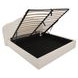 Maggie Cream Queen Upholstered Storage Platform Bed