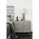 Linea Cerused Greige And Textured Graphite Metal Nightstand