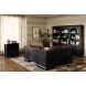 Roanoke Black L-Shaped Home Office Set