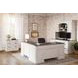 Roanoke White L-Shaped Home Office Set