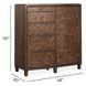 Timberlyn Espresso 5 Drawer Door Chest