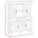 Westwood Rustic White 4 Door Buffet and Hutch with LED