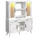 Westwood Rustic White 4 Door Buffet and Hutch with LED