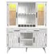Westwood Rustic White 4 Door Buffet and Hutch with LED