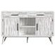 Westwood Rustic White 4 Door Buffet with LED