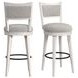 Westwood Gray Upholstered Swivel Bar Stool Set of 2