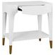 Ronny White Rectangular Side Table