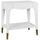 Ronny White Rectangular Side Table