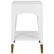 Ronny White Rectangular Side Table