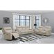 Bryant Taupe Leather 76" Lay Flat Power Reclining Console Loveseat with Power Headrest and USB Charging
