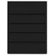 Camelot Black 5 Drawer Chest