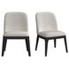 Camelot Gray and Black Upholstered Dining Side Chair Set of 2