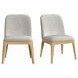 Camelot Gray and Natural Upholstered Dining Side Chair Set of 2