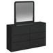 Camelot Black and Gray Upholstered Bedroom Set