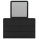 Camelot Black and Gray Upholstered Bedroom Set