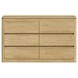 Camelot Natural 6 Drawer Dresser