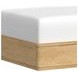 Camelot Natural and Gray King Upholstered Panel Bed