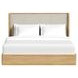 Camelot Natural and Gray King Upholstered Panel Bed