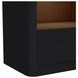 Camelot Black 1 Drawer Nightstand with USB Charging and LED
