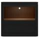 Camelot Black 1 Drawer Nightstand with USB Charging and LED