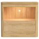 Camelot Natural 1 Drawer Nightstand with USB Charging and LED
